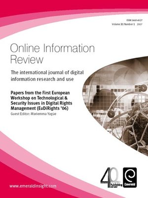 cover image of Online Information Review, Volume 31, Issue 1